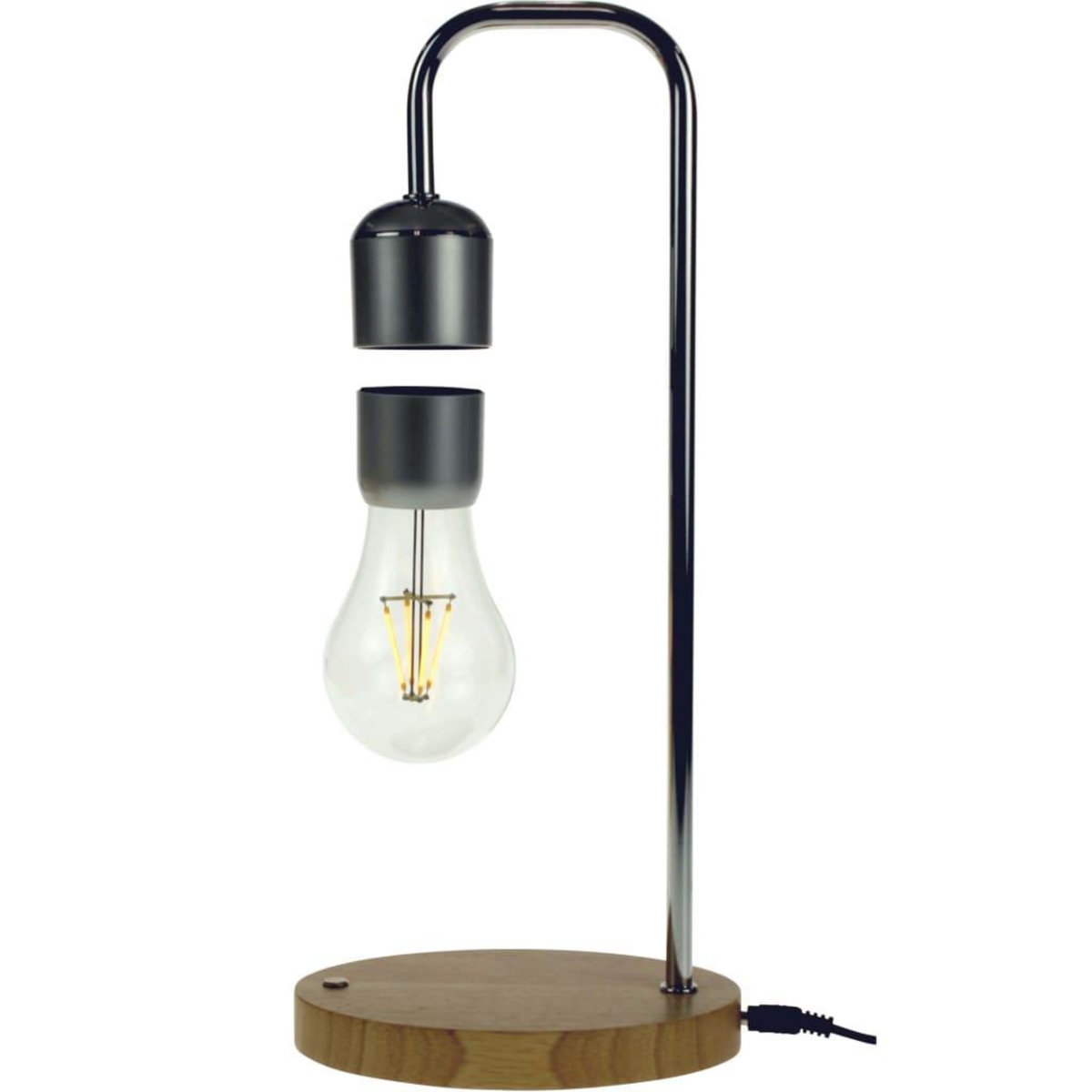 United Entertainment United Entertainment Lampe a levitation magnetique avec base en chene
