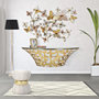 Voir la diapositive 6 : Paris Prix Console Murale Design  Butterfly  120cm Or
