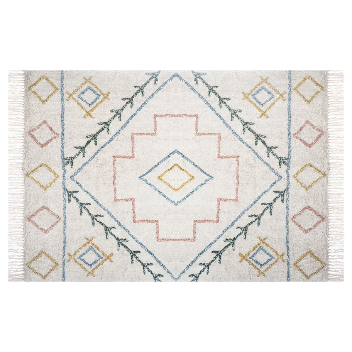ATMOSPHERA Tapis déco rectangulaire en coton motifs ethniques ETNICOLOR
