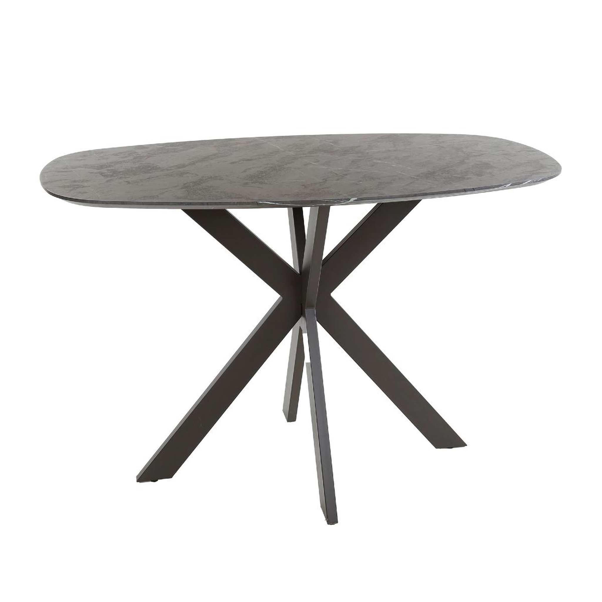 Voir la diapositive 5 : JLC KREATION Table de bar ovale en bois aspect céramique RABANNE