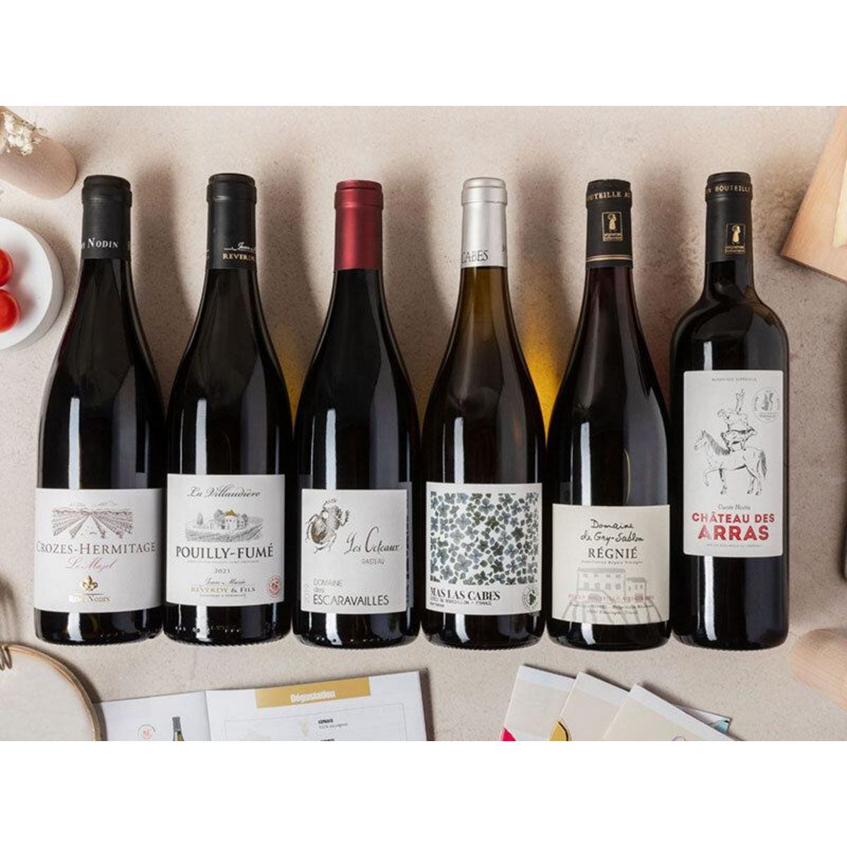 Smartbox Coffret Pépites de vignerons : 6 vins et livret de dégustation - Coffret Cadeau Gastronomie