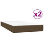 Voir la diapositive 4 : VIDAXL Sommier a lattes de lit avec matelas Marron fonce 200x200 cm
