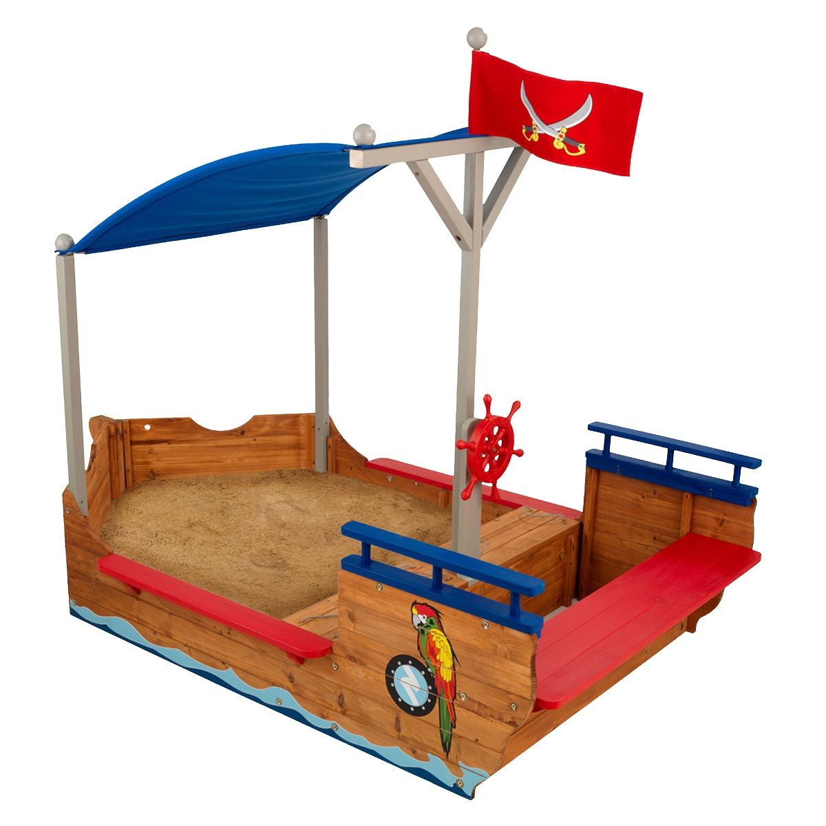 Kidkraft Bac à sable bateau de pirate - Bois - H1,51m -PIRATE 