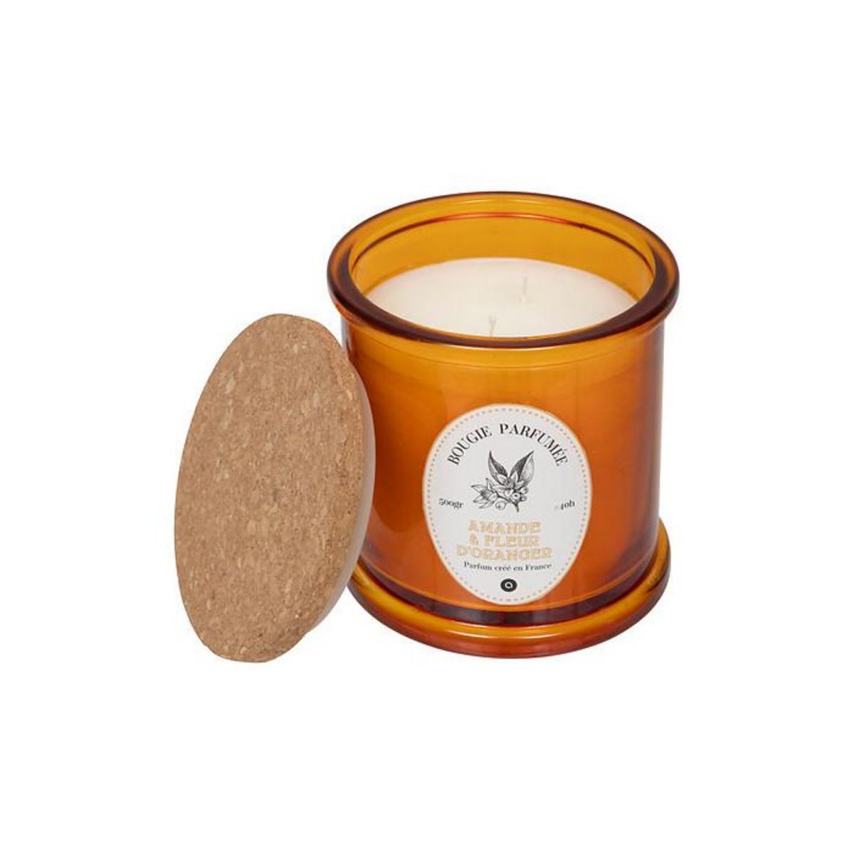 ATMOSPHERA Bougie Parfumée  Hapo  500g Amande & Fleur d'Oranger