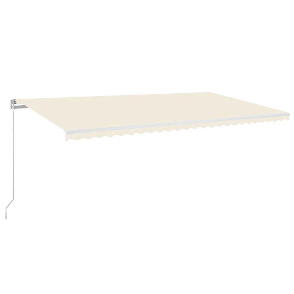 VIDAXL Auvent manuel retractable avec LED 600x300 cm Creme