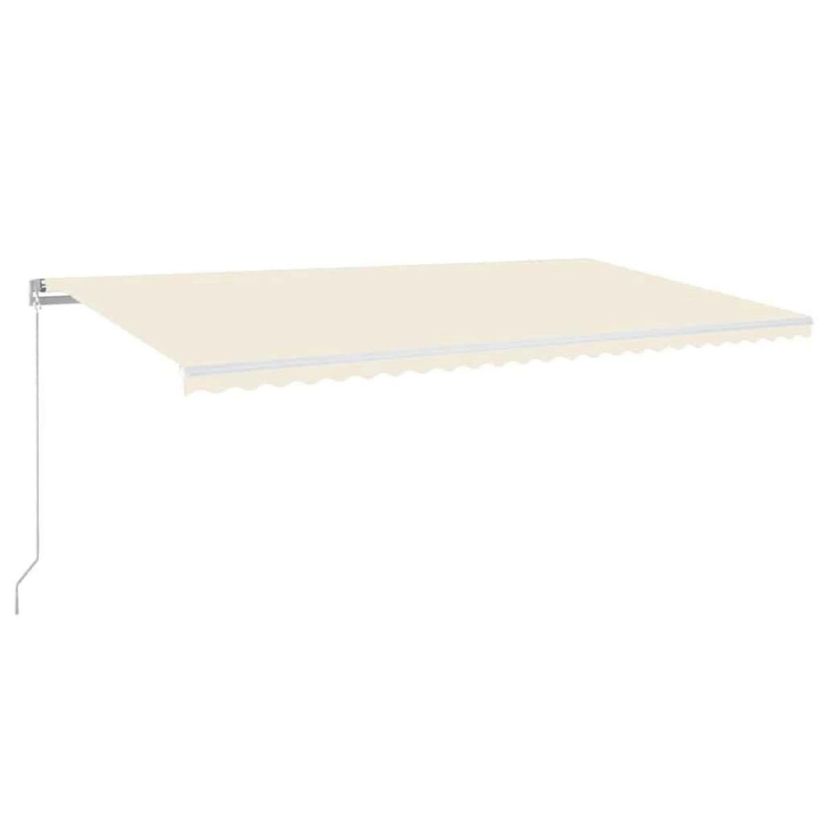 VIDAXL Auvent manuel retractable avec LED 600x300 cm Creme