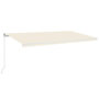 Voir la diapositive 2 : VIDAXL Auvent manuel retractable avec LED 600x300 cm Creme