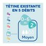 Voir la diapositive 2 : DODIE Lot de 3 Biberons DODIE Anti-Colique Initiation+ - Verre - 270ml - 0-6 Mois - Tétine Ronde - Débit 2