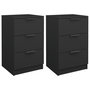 Voir la diapositive 2 : VIDAXL Tables de chevet 2 pcs noir 40x36x65 cm
