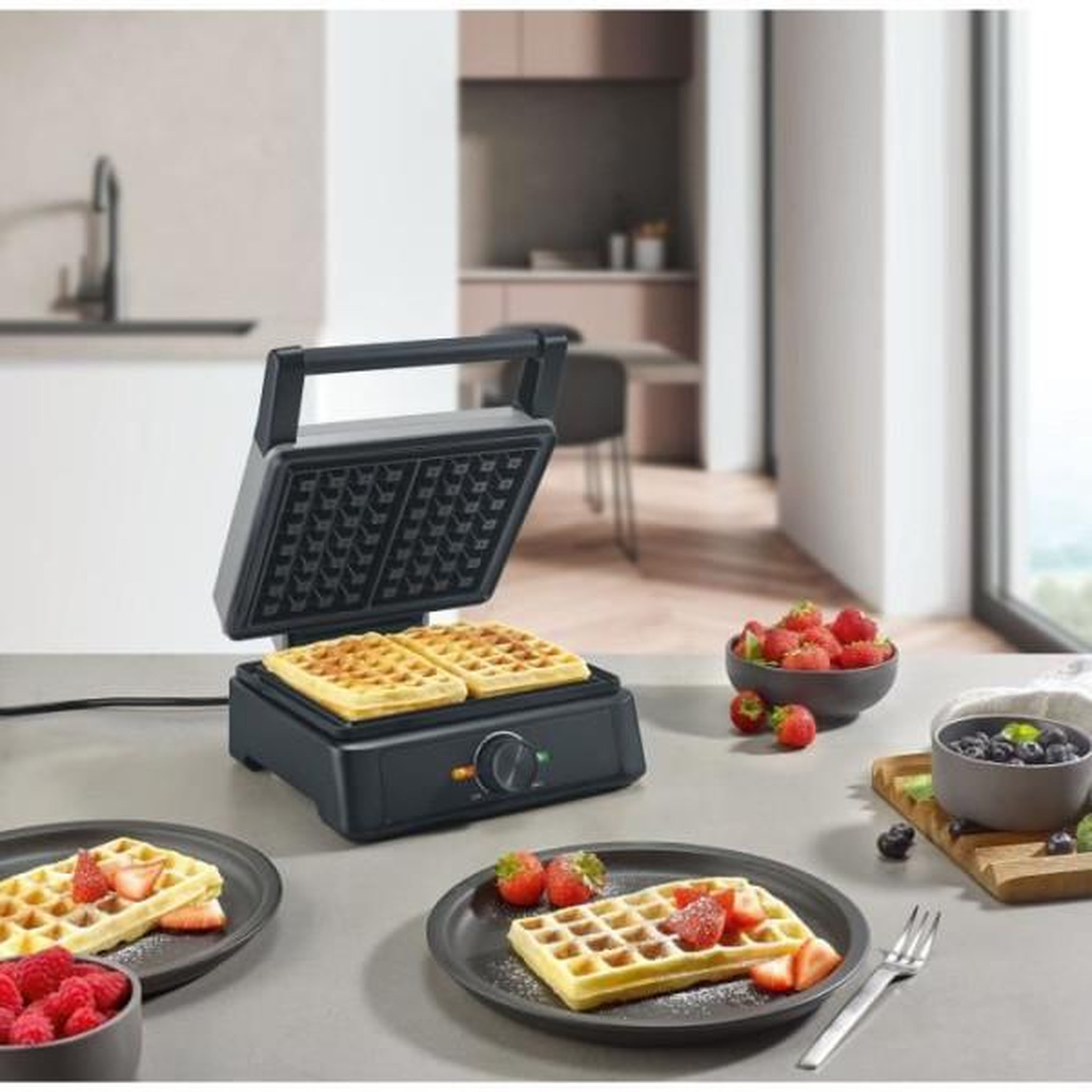 Voir la diapositive 3 : SEVERIN Gaufrier 1600w gris/noir - WA2125