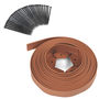 Voir la diapositive 1 : ID MARKET Bordurette de jardin flexible 10 M terracotta hauteur 5 CM + 30 piquets