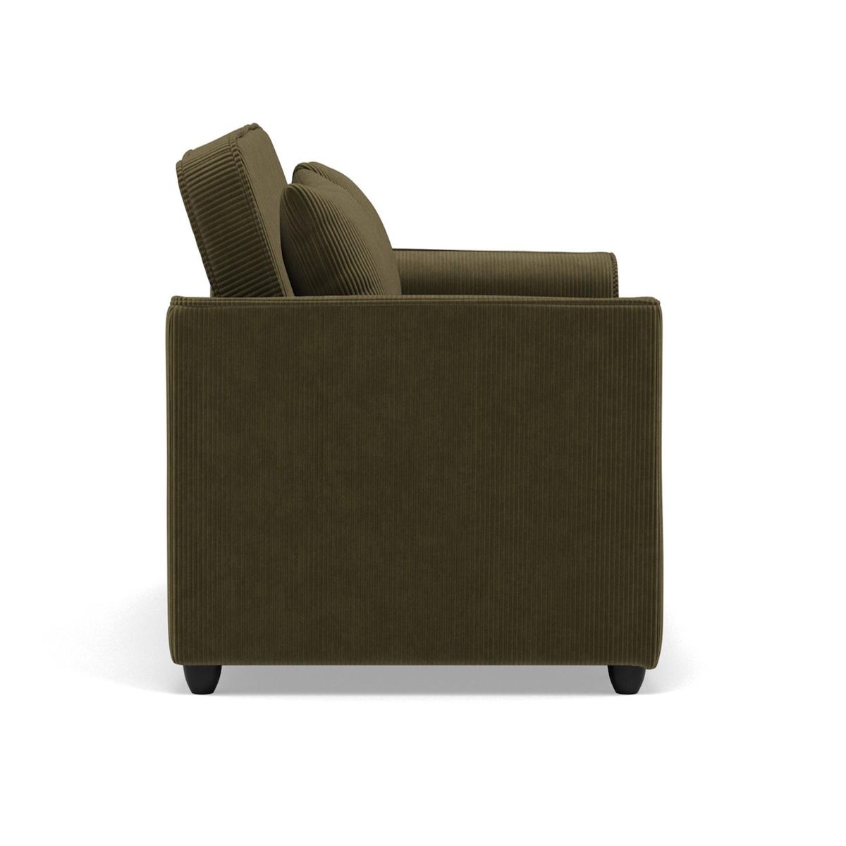 BEST MOBILIER Ernest - canapé droit 2 places convertible en velours côtelé