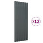 Voir la diapositive 2 : VIDAXL Panneaux de toiture 12 pcs Acier Anthracite 100x36 cm