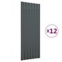 Voir la diapositive 2 : VIDAXL Panneaux de toiture 12 pcs Acier Anthracite 100x36 cm