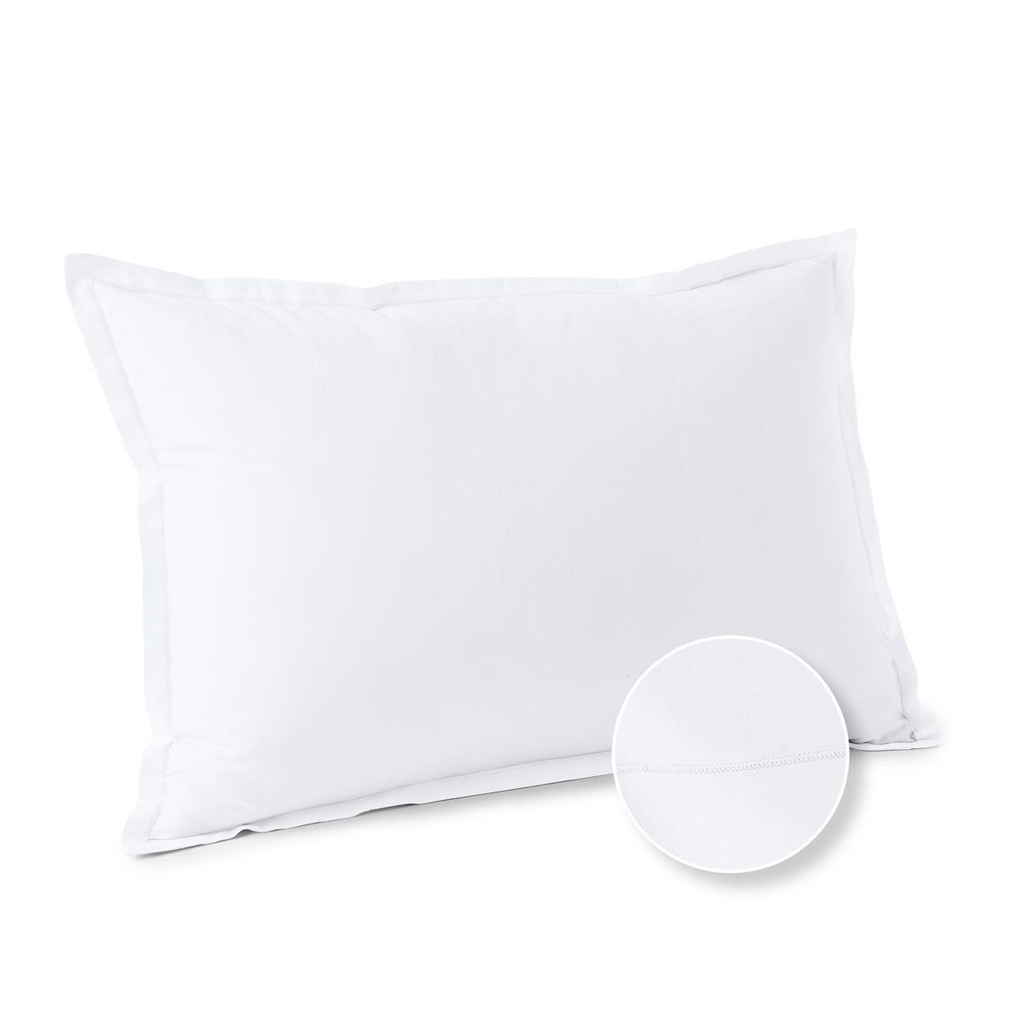 Voir la diapositive 1 : ACTUEL Taie d'oreiller unie en coton 57 fils - collection permanente