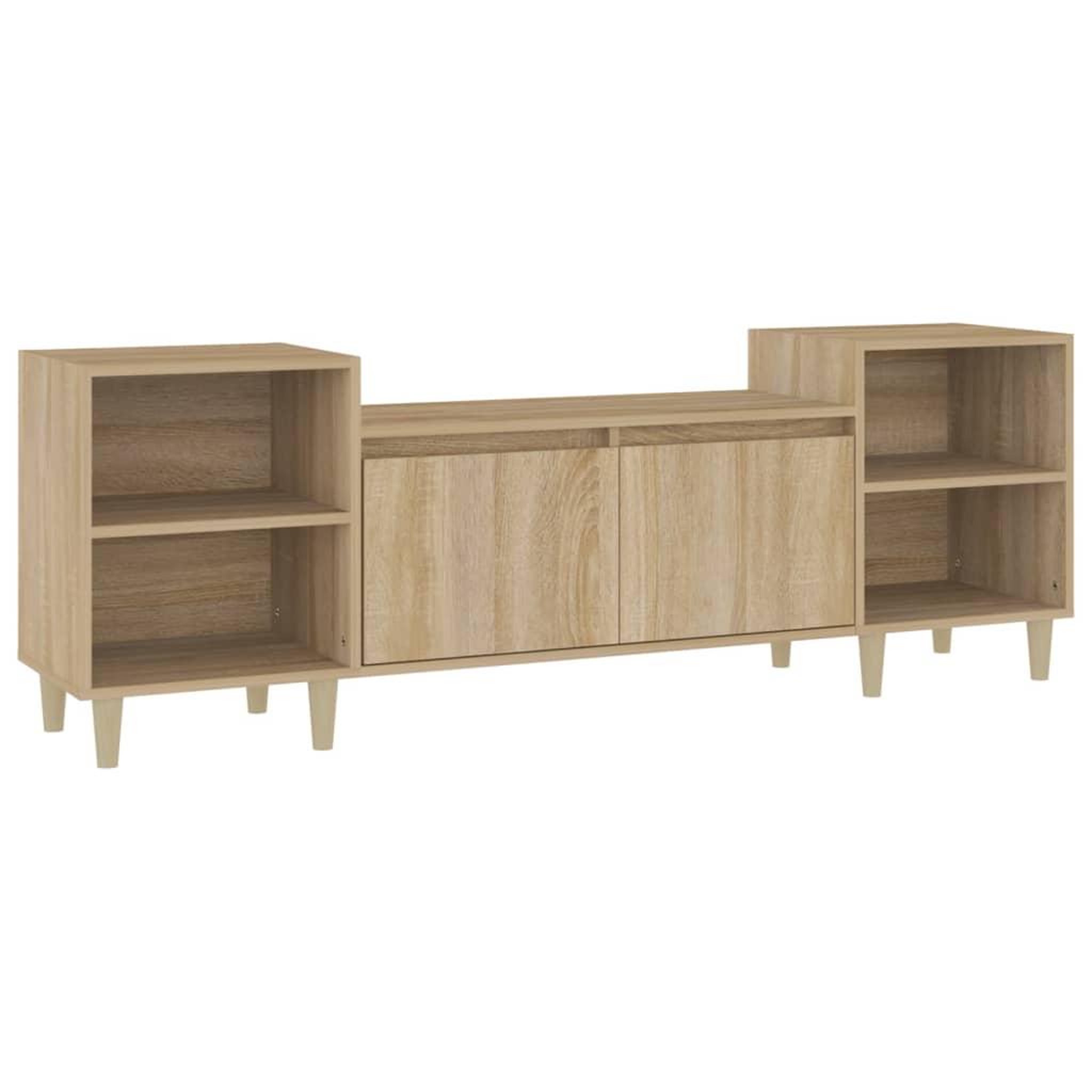 Voir la diapositive 2 : VIDAXL Meuble TV Chene sonoma 160x35x55 cm Bois d'ingenierie