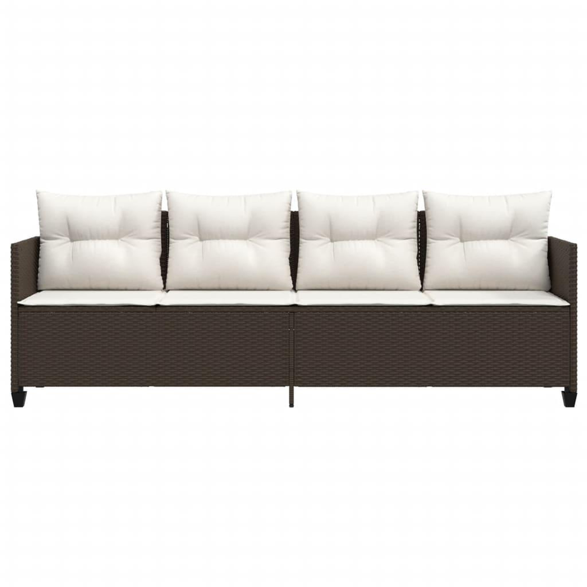 Voir la diapositive 4 : VIDAXL Chaise longue avec coussins marron resine tressee