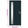 Voir la diapositive 6 : VIDAXL Porte d'entree anthracite 98x208 cm PVC