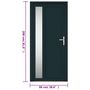Voir la diapositive 6 : VIDAXL Porte d'entree anthracite 98x208 cm PVC