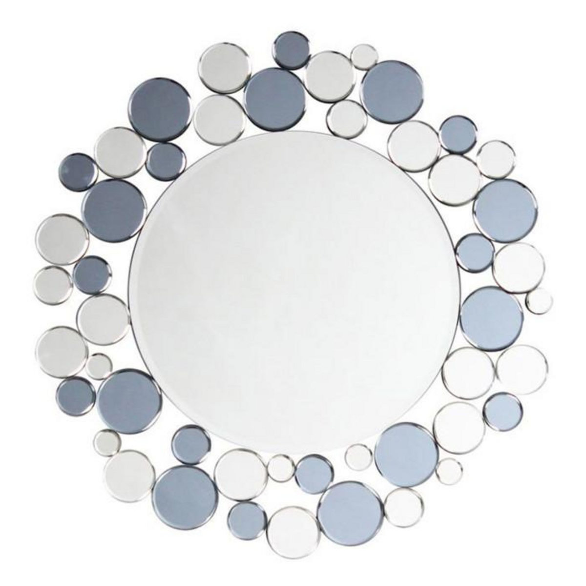 Paris Prix Miroir Mural Design  Bubble  80cm Gris & Argent