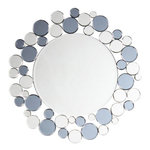 Paris Prix Miroir Mural Design  Bubble  80cm Gris & Argent