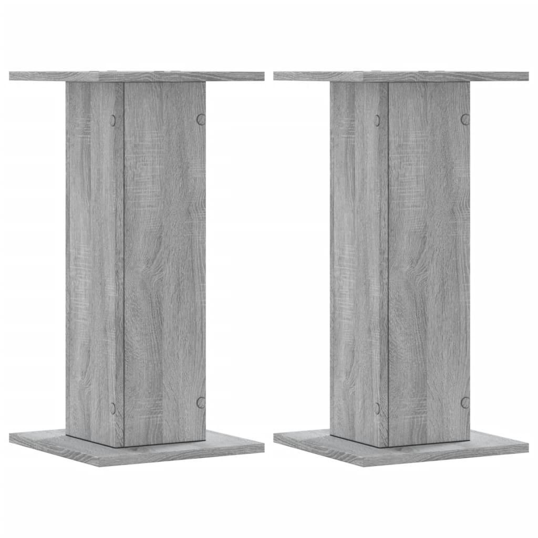 Voir la diapositive 2 : VIDAXL Supports pour plantes 2 pcs sonoma gris bois d'ingenierie