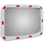 VIDAXL Miroir de trafic convexe rectangulaire 40x60cm avec reflecteurs