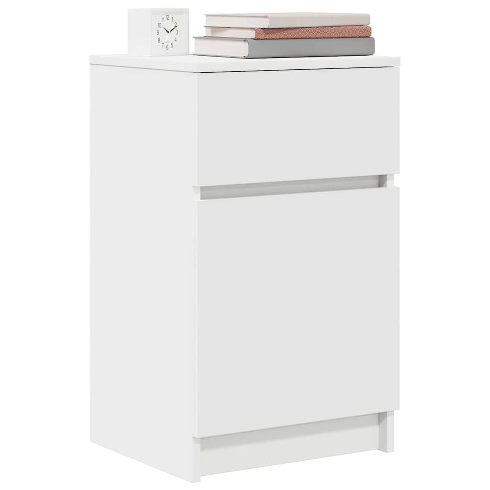 Voir la diapositive 4 : VIDAXL Table de chevet blanc 39x35x65 cm bois d'ingenierie