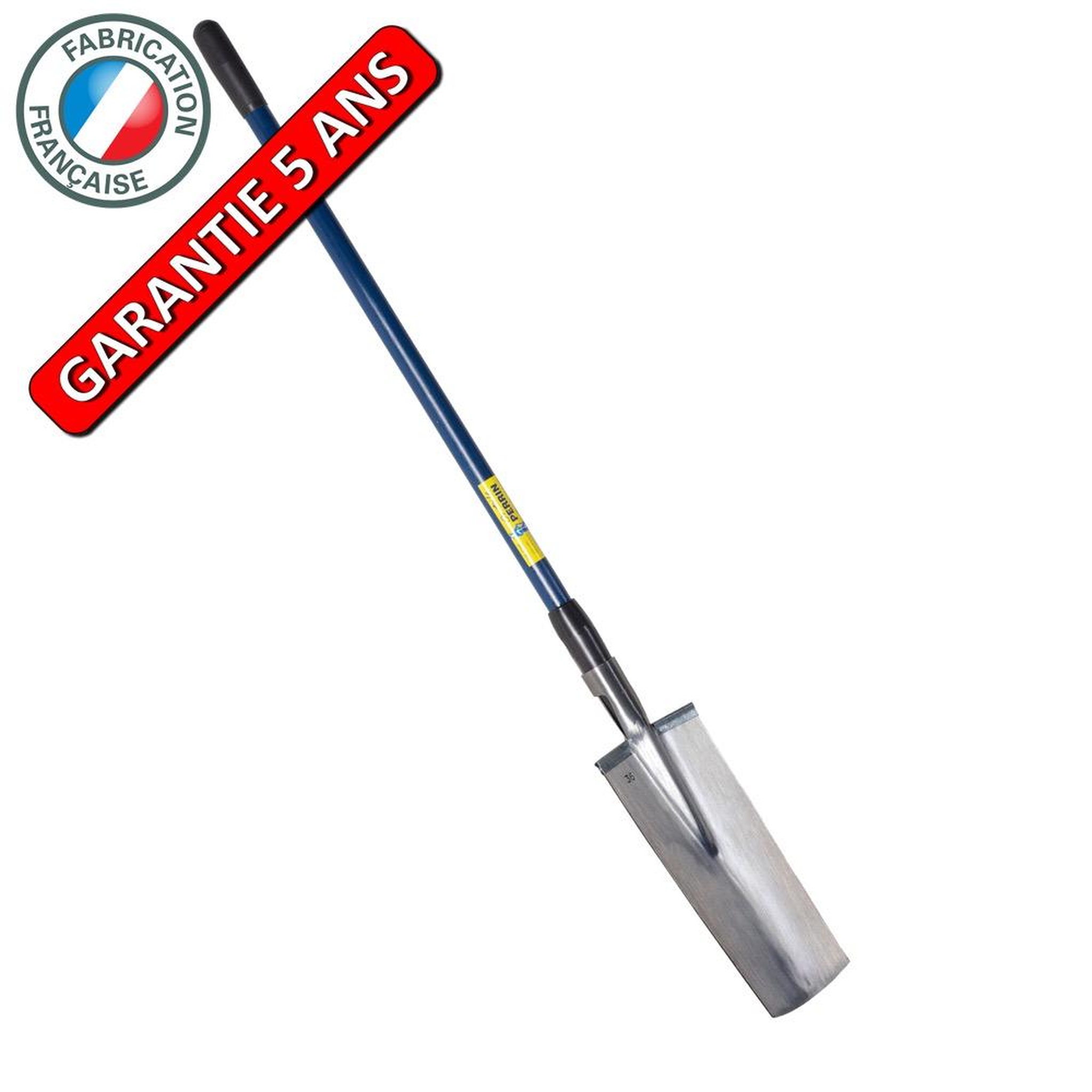 OUTILS PERRIN Louchet poli pépiniériste à bague 36 cm manche composite incassable en fibre de verre