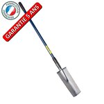 OUTILS PERRIN Louchet poli pépiniériste à bague 36 cm manche composite incassable en fibre de verre