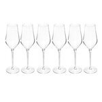 SECRET DE GOURMET Lot de 6 Flûtes à Champagne  Douro  31cl Transparent