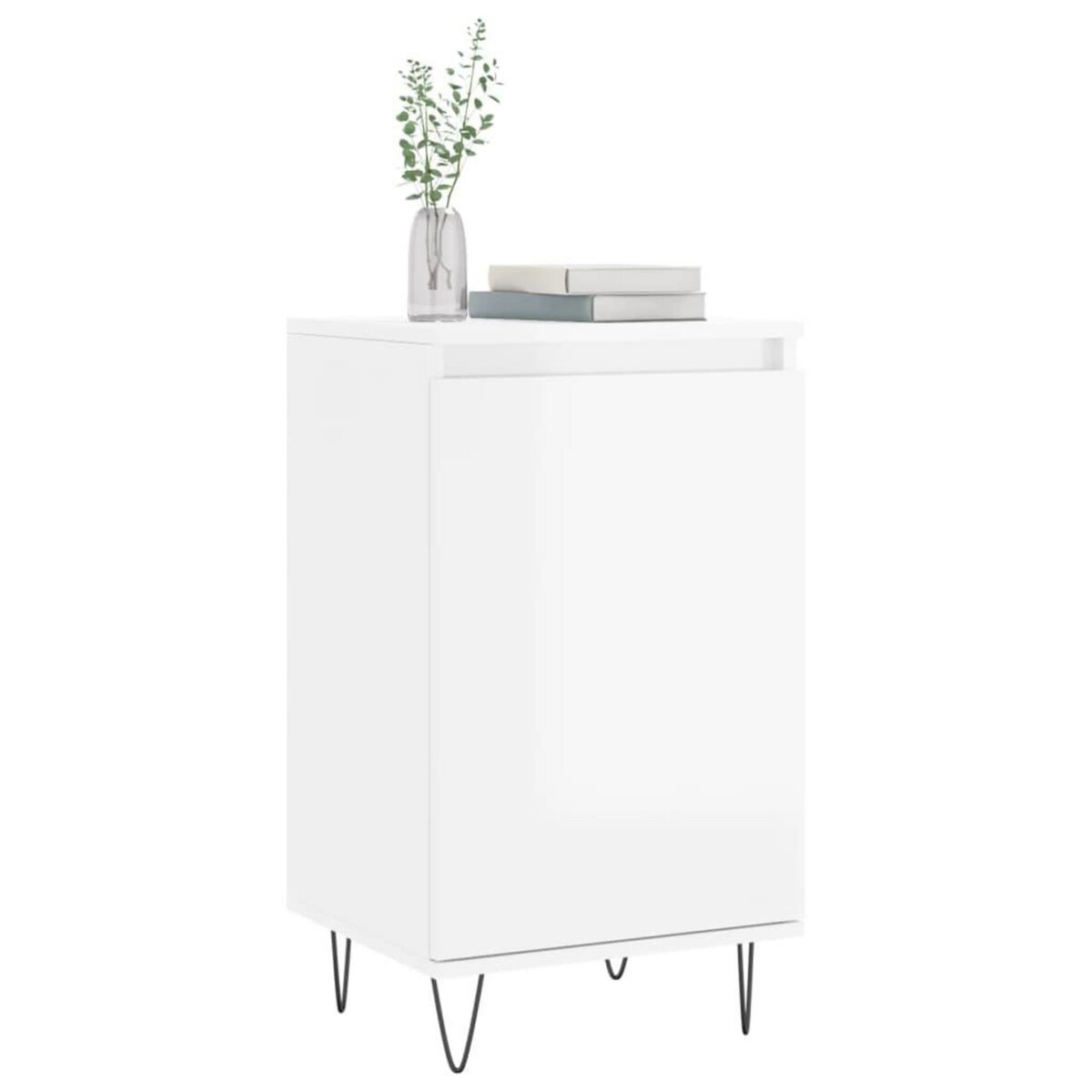 VIDAXL Buffet blanc brillant 40x35x70 cm bois d'ingenierie