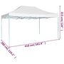 Voir la diapositive 5 : VIDAXL Tente de reception pliable professionnelle 3x4 m Acier Blanc