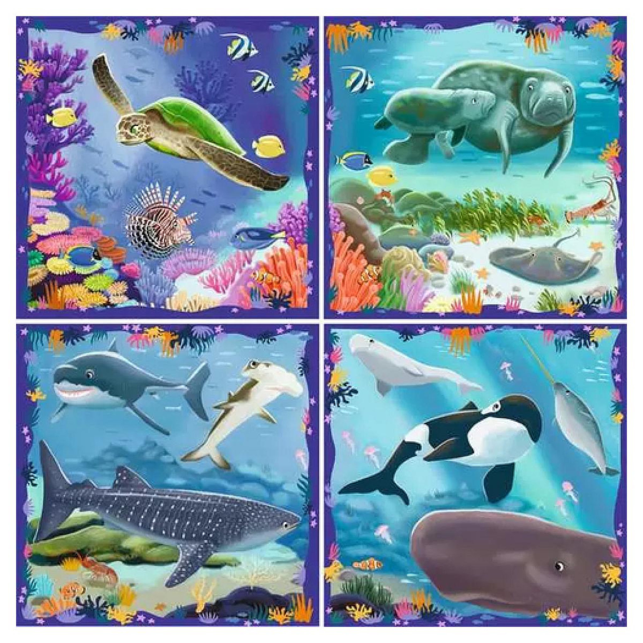 Voir la diapositive 2 : RAVENSBURGER Puzzle Up! Animaux marins - 5 ans