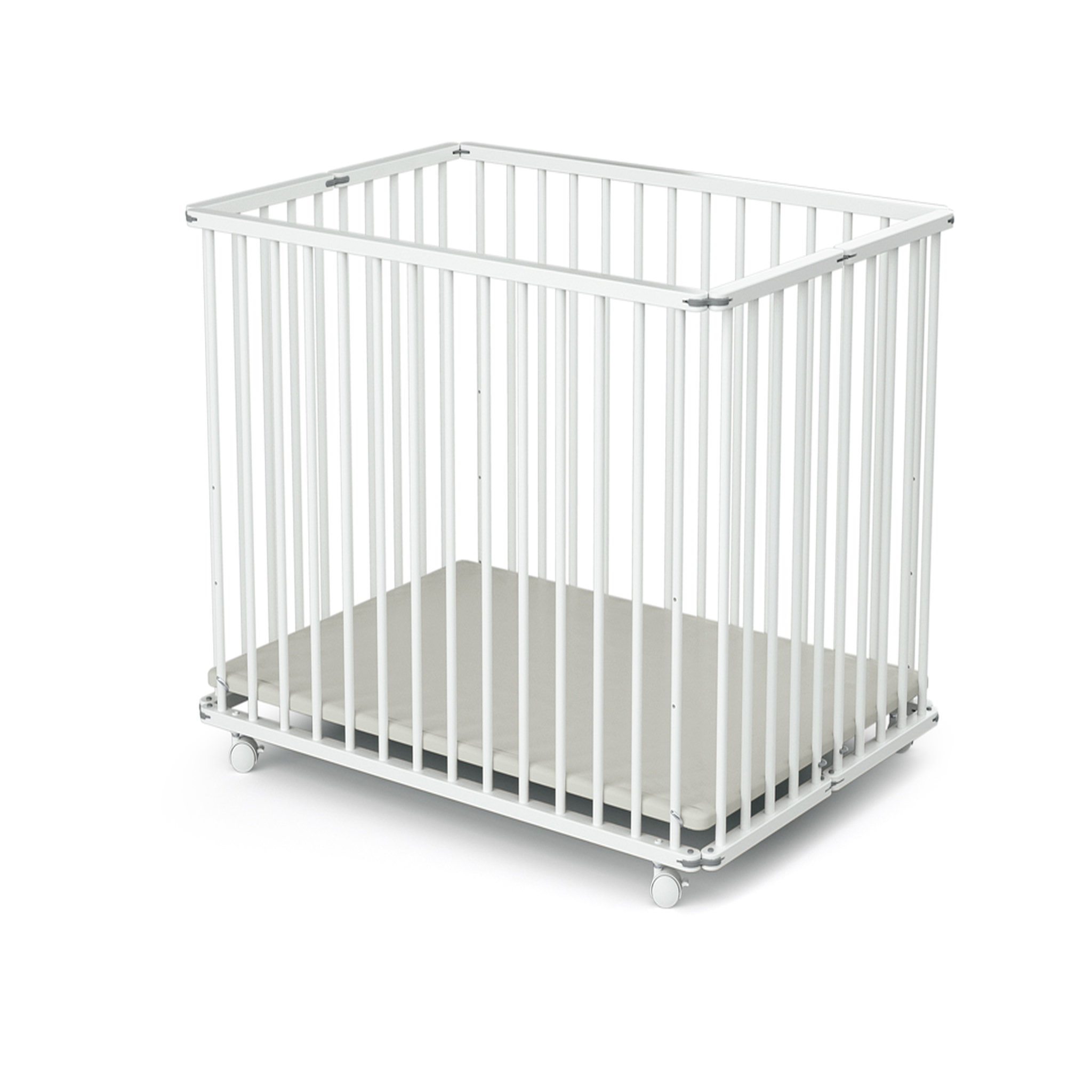 Voir la diapositive 1 : Parc bois pliant WEBABY blanc
