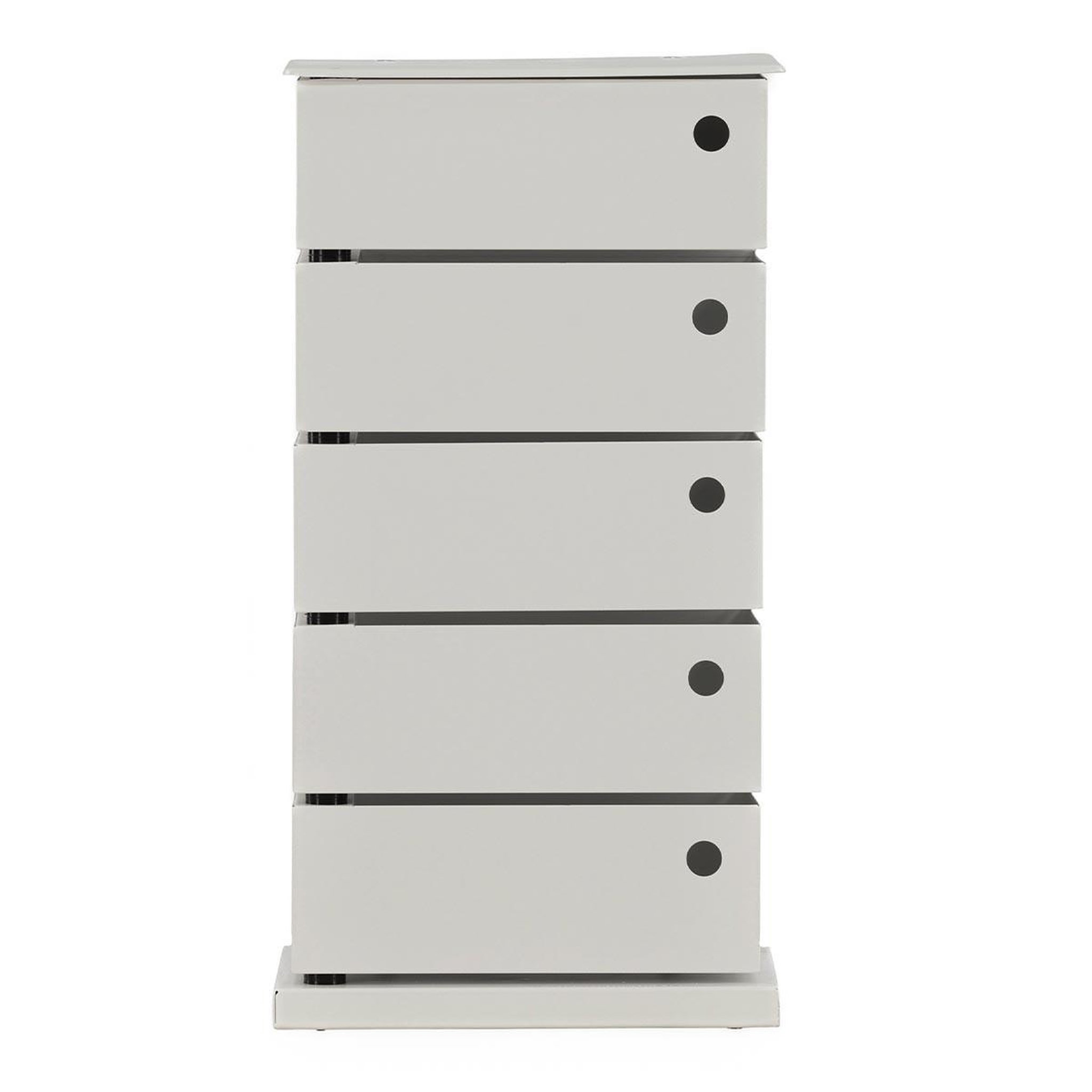 Paris Prix Meuble de Rangement 5 Tiroirs  San Carlos  72cm Blanc