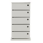 Paris Prix Meuble de Rangement 5 Tiroirs  San Carlos  72cm Blanc