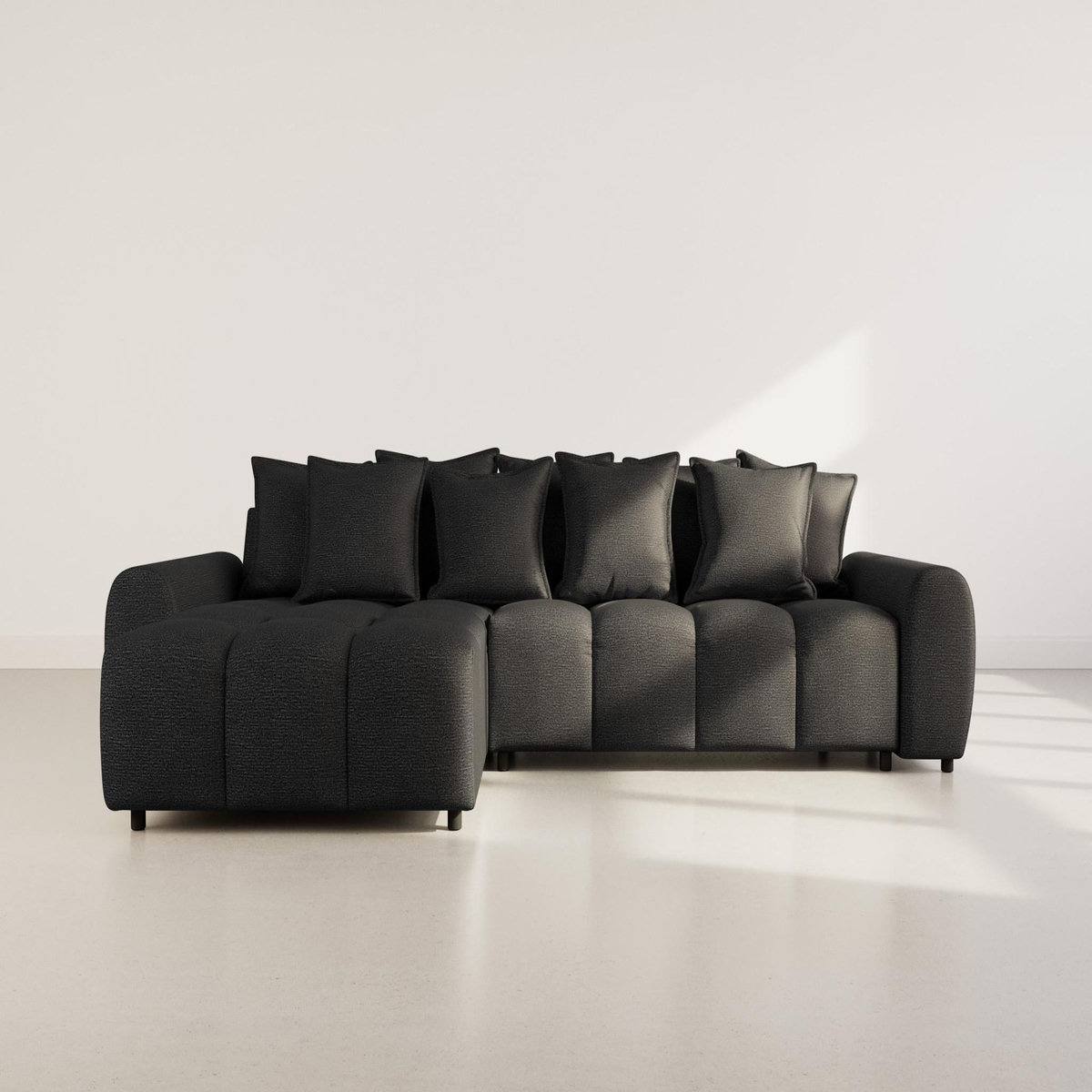 LISA DESIGN Adelaide - canapé d'angle réversible 4 places en tissu texturé