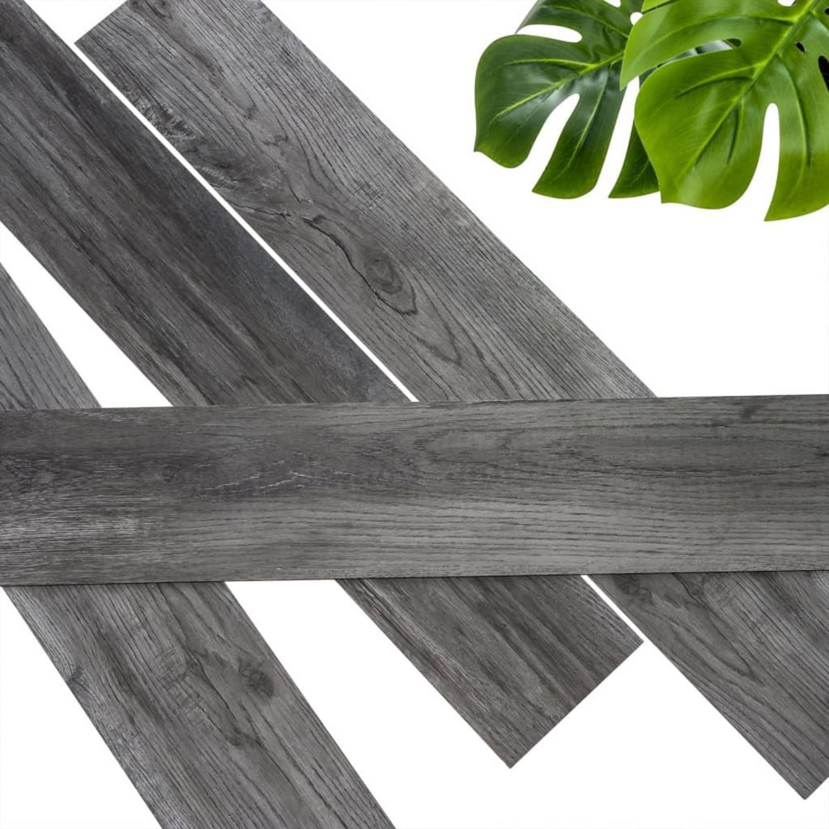 WallArt WallArt Planches d'aspect de bois Chene de bois de grange Gris cendre