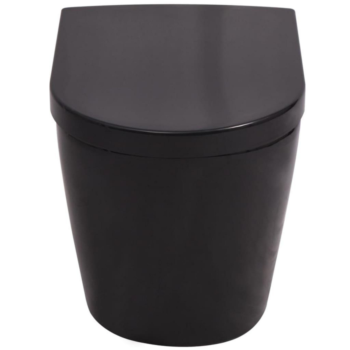 VIDAXL Toilette murale Ceramique Noir
