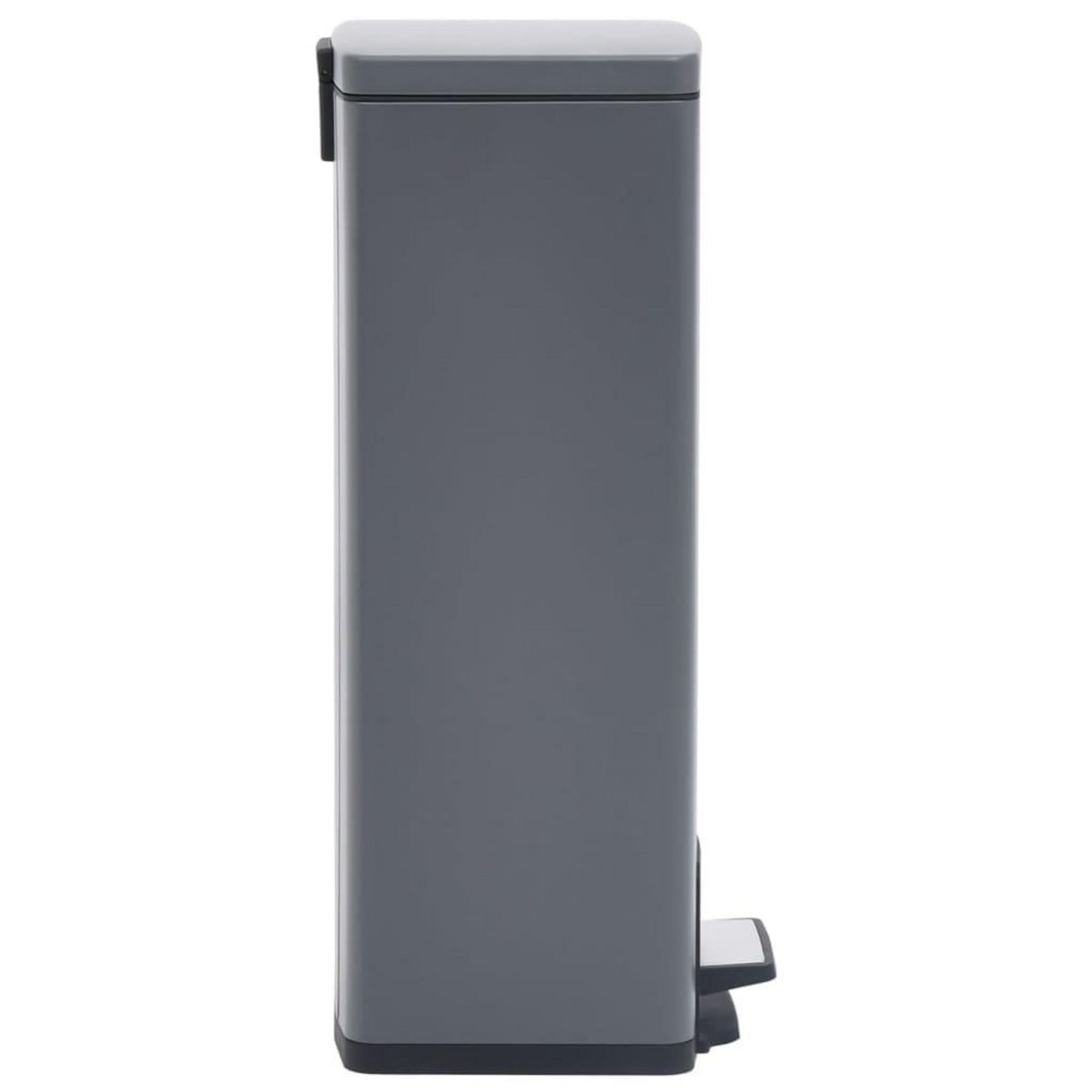 VIDAXL Poubelle a pedale anti-empreinte 30 L Gris Acier inoxydable