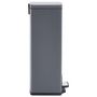 Voir la diapositive 4 : VIDAXL Poubelle a pedale anti-empreinte 30 L Gris Acier inoxydable