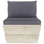 Voir la diapositive 5 : VIDAXL Salon de jardin palette 6 pcs avec coussins bois d'epicea