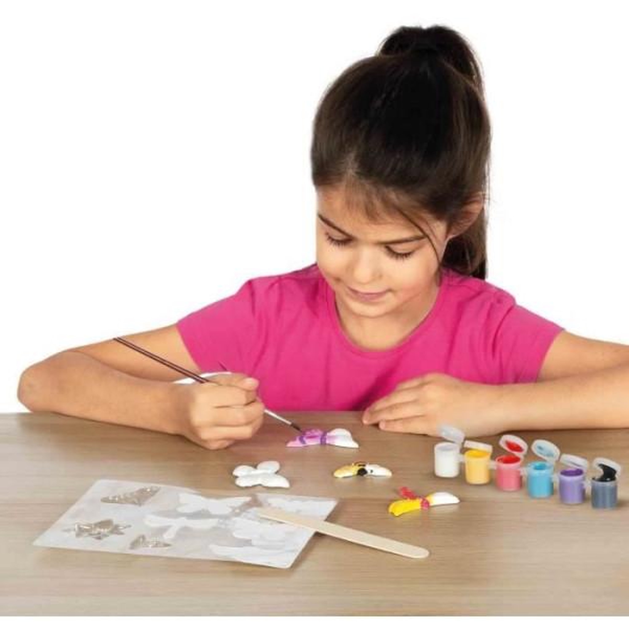 Voir la diapositive 3 : SES Creative Moulage et peinture - SES CREATIVE - Papillon et paillettes - Figurines en plâtre