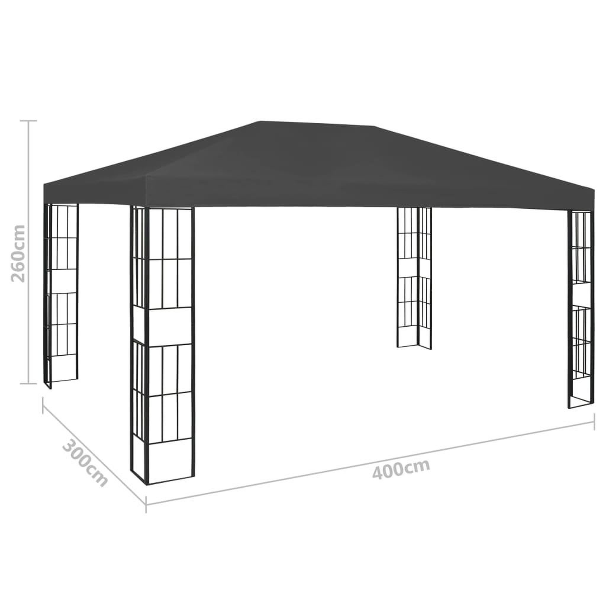 Voir la diapositive 6 : VIDAXL Tonnelle 3x4 m Anthracite