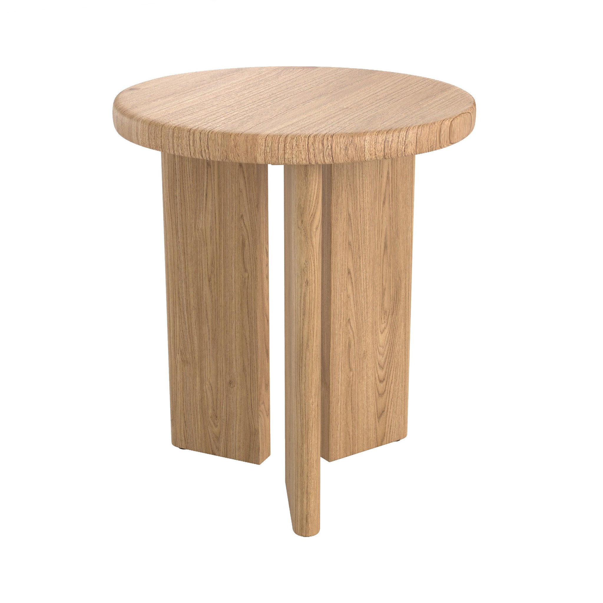MAISON PAVANE Table d'appoint ronde en bois clair d40 cm-néa