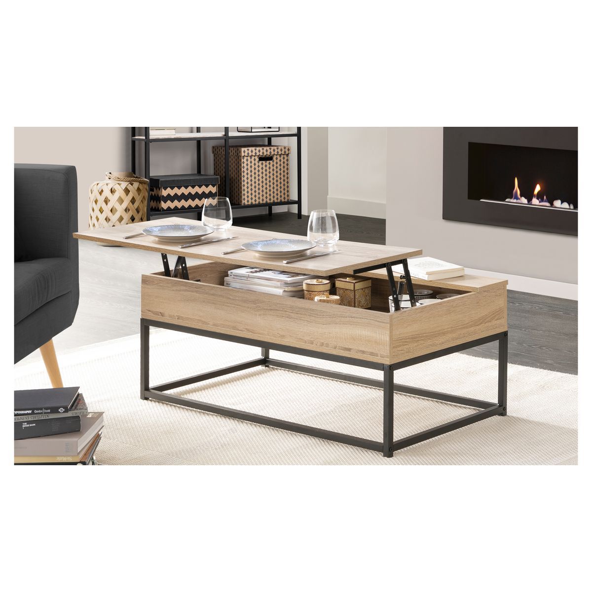 Table basse avec plateau relevable HOUSTON