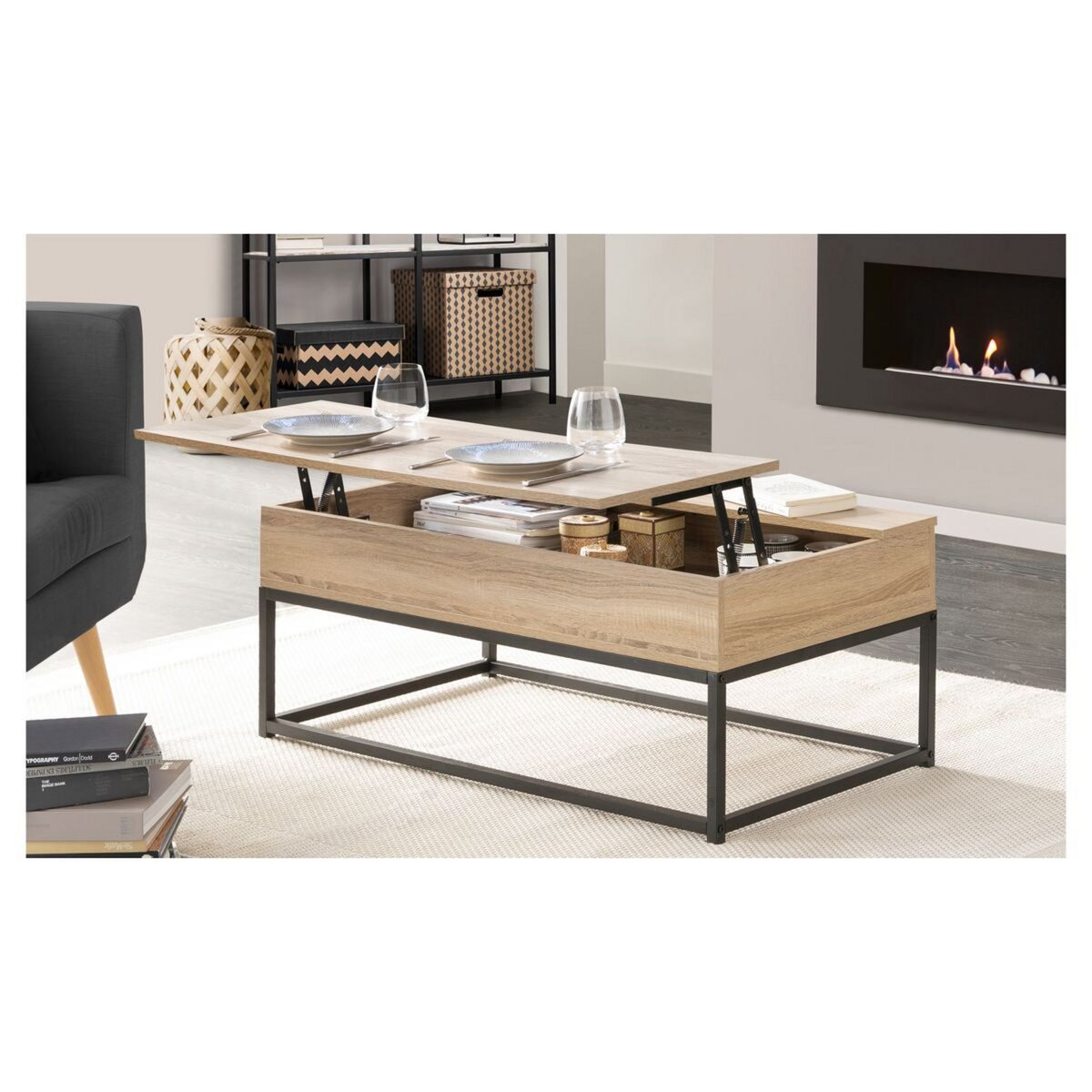 Table basse avec plateau relevable HOUSTON