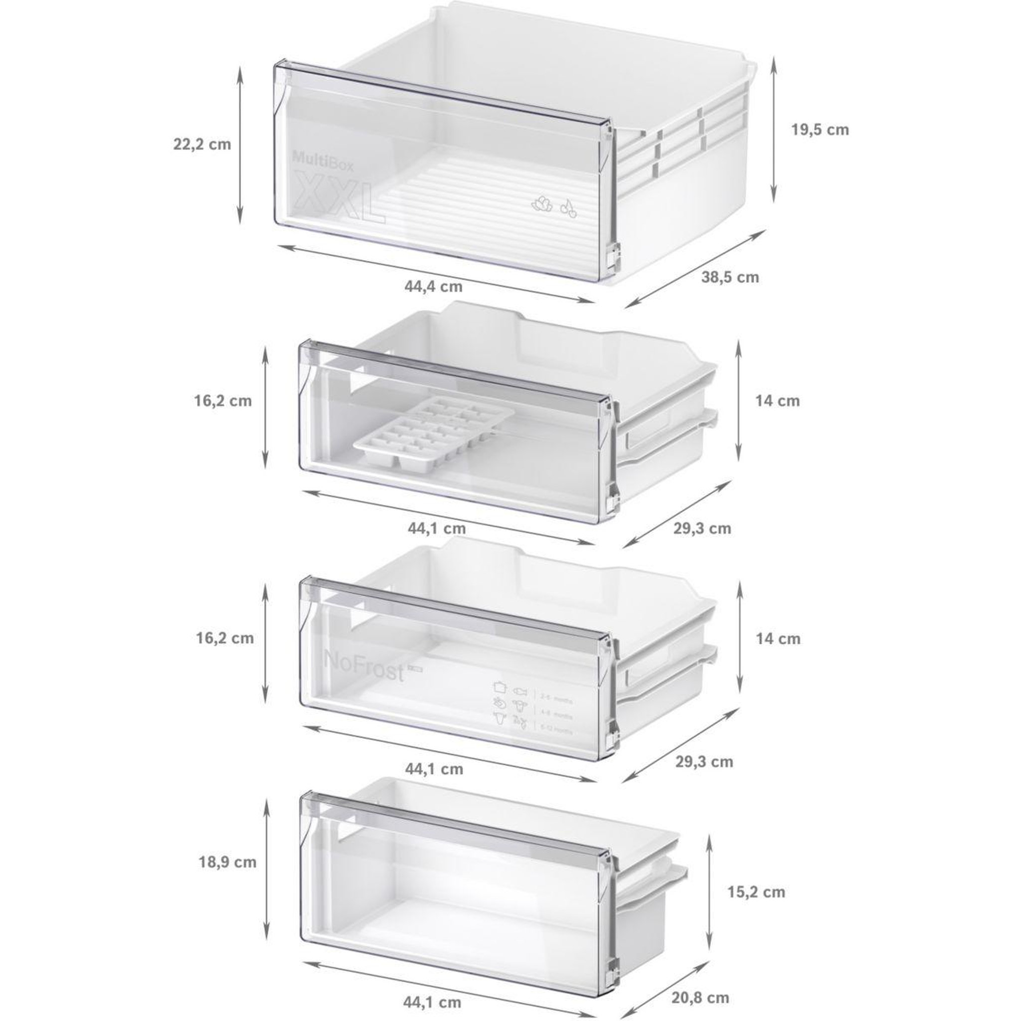 Voir la diapositive 2 : BOSCH Réfrigérateur combiné kin96nse0 série 2, xl