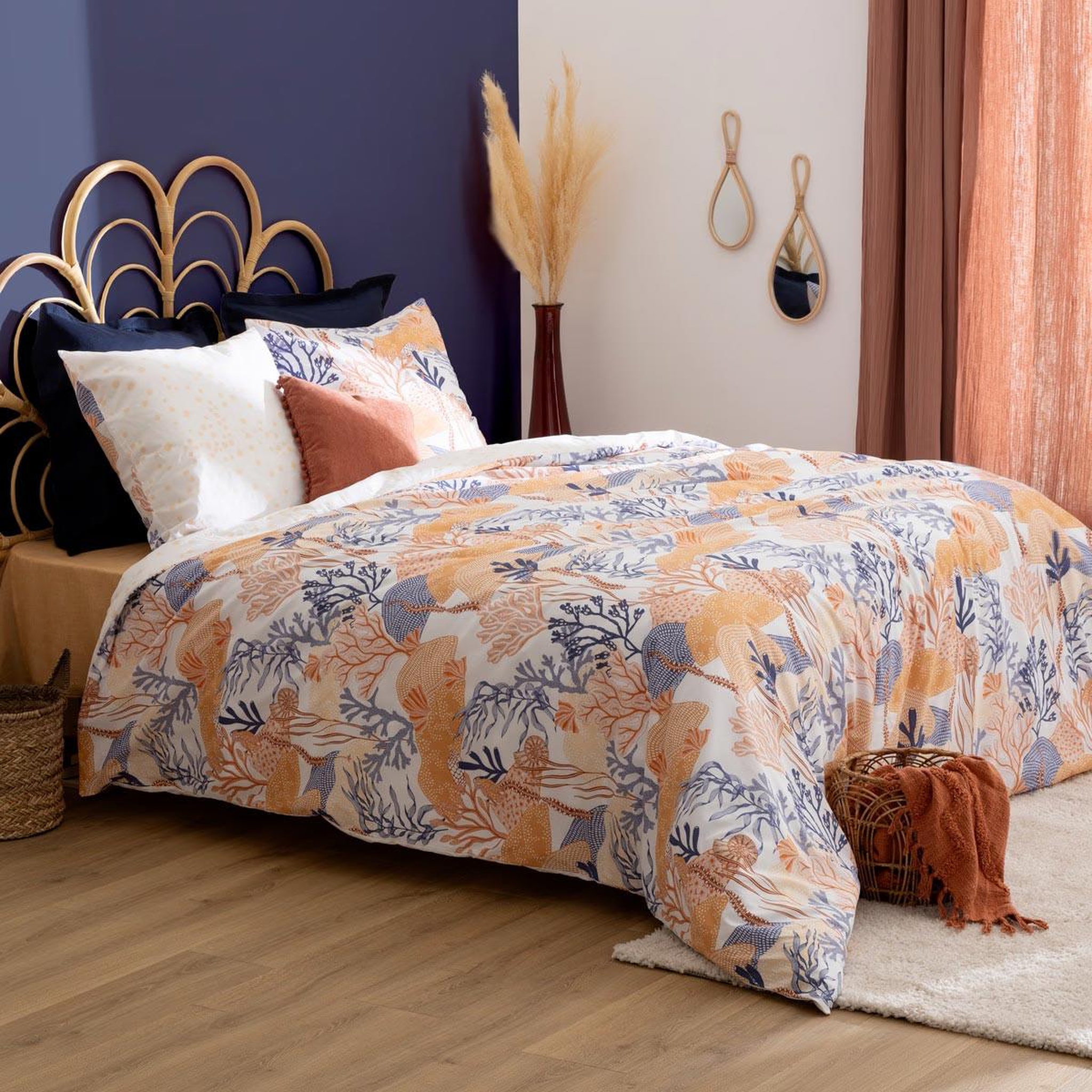 Voir la diapositive 1 : ATMOSPHERA Parure de lit 3 pièces  azura  240x220cm multicolore